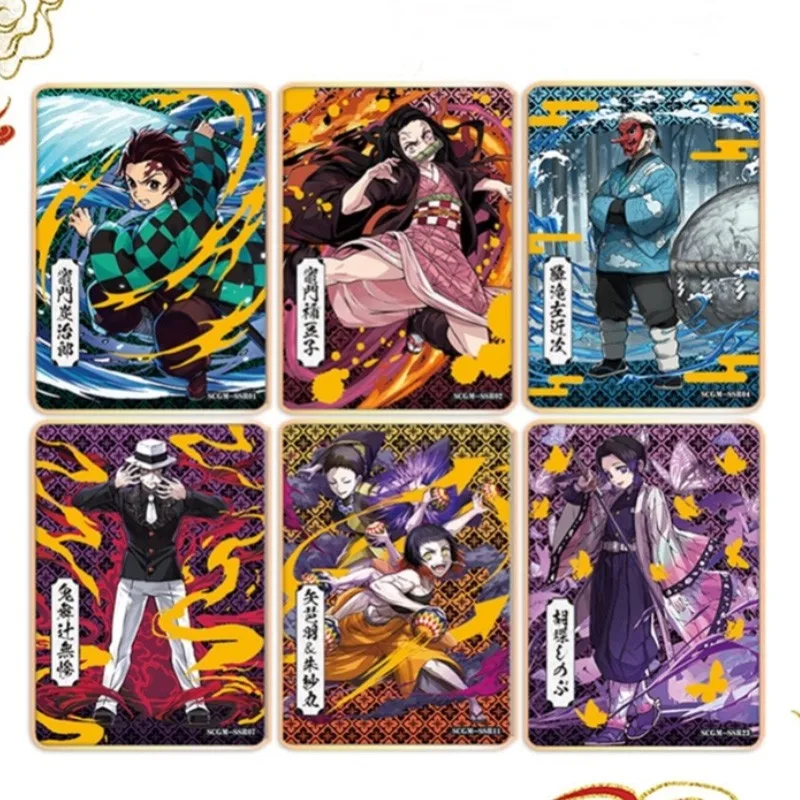 Juego de mesa para cartas Demon Slayer Kamado Tanjirou Nezuko Zenitsu, juego de mesa para cartas, juguetes de navidad, regalos para ni&ntilde;os, paquete de 1/2/3-1