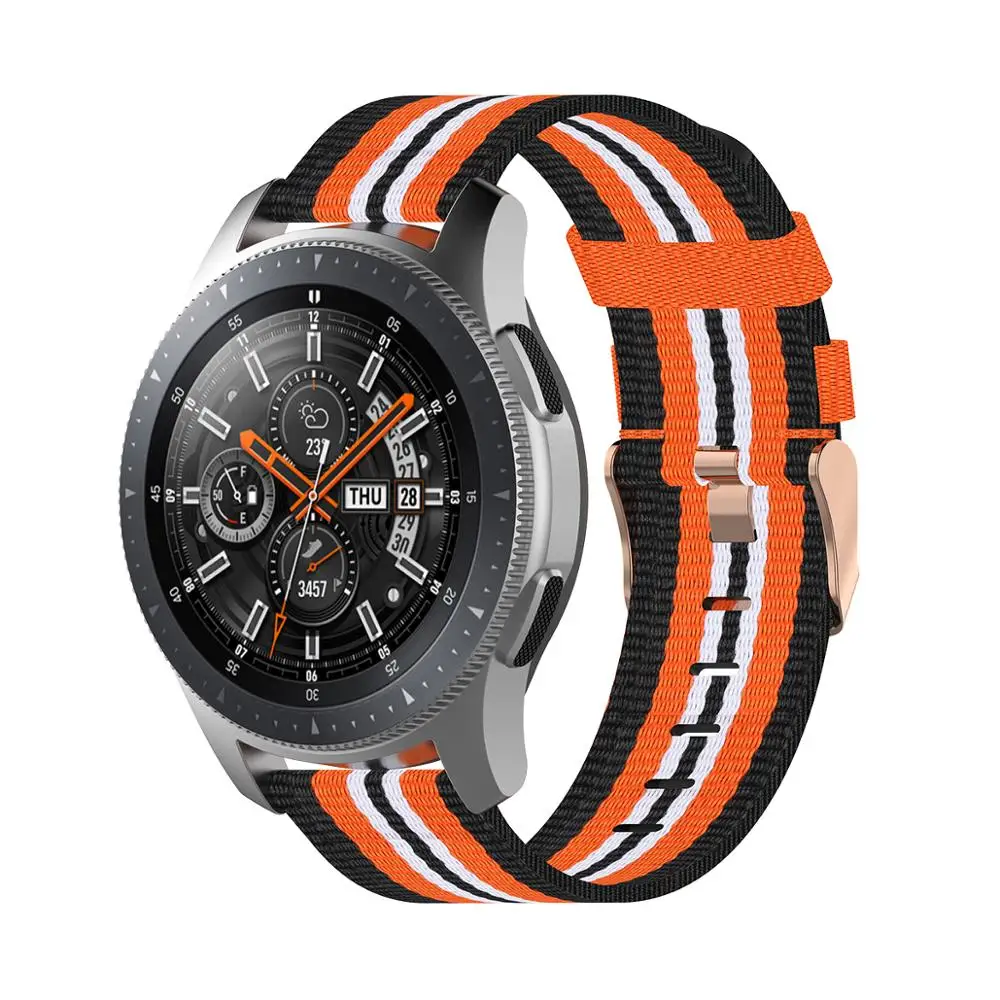 Ремешок из джинсовой ткани для наручных часов нейлоновый браслет Galaxy Watch 46 мм Gear S3