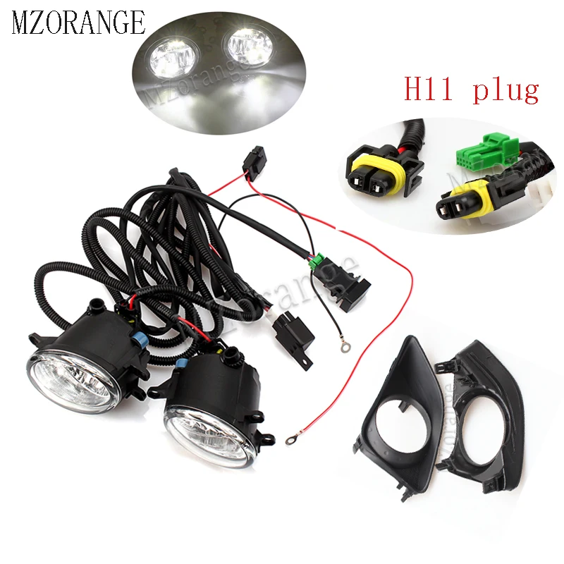2 Light Frame Wire MZORANGE противотуманная фара в сборе противотуманный светильник для TOYOTA AVENSIS AURIS RAV 4 III CAMRY для Corolla PRIUS YARIS 2003- светодиодный противотуманный светильник - Цвет: 2 Light Frame Wire