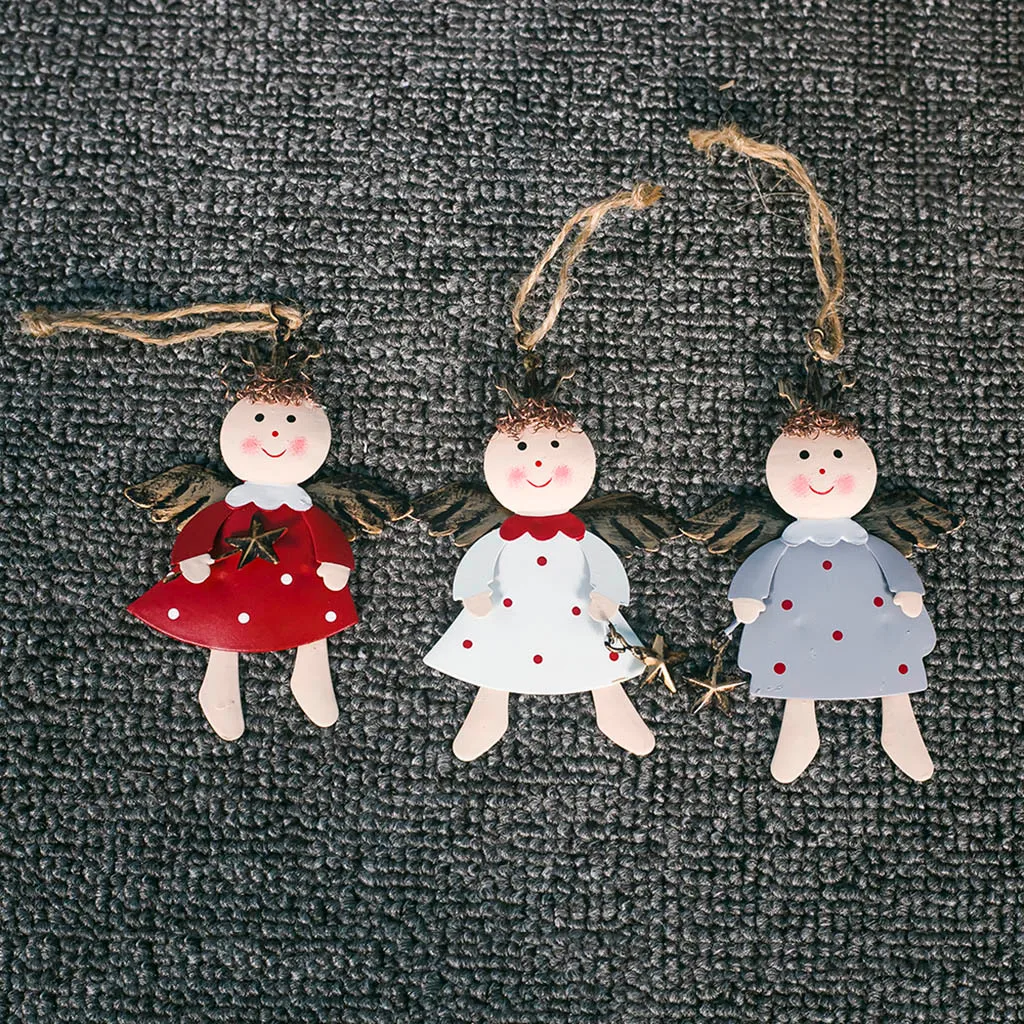Мини Рождественский ангел плюшевая кукла девочка лыжная подвеска
