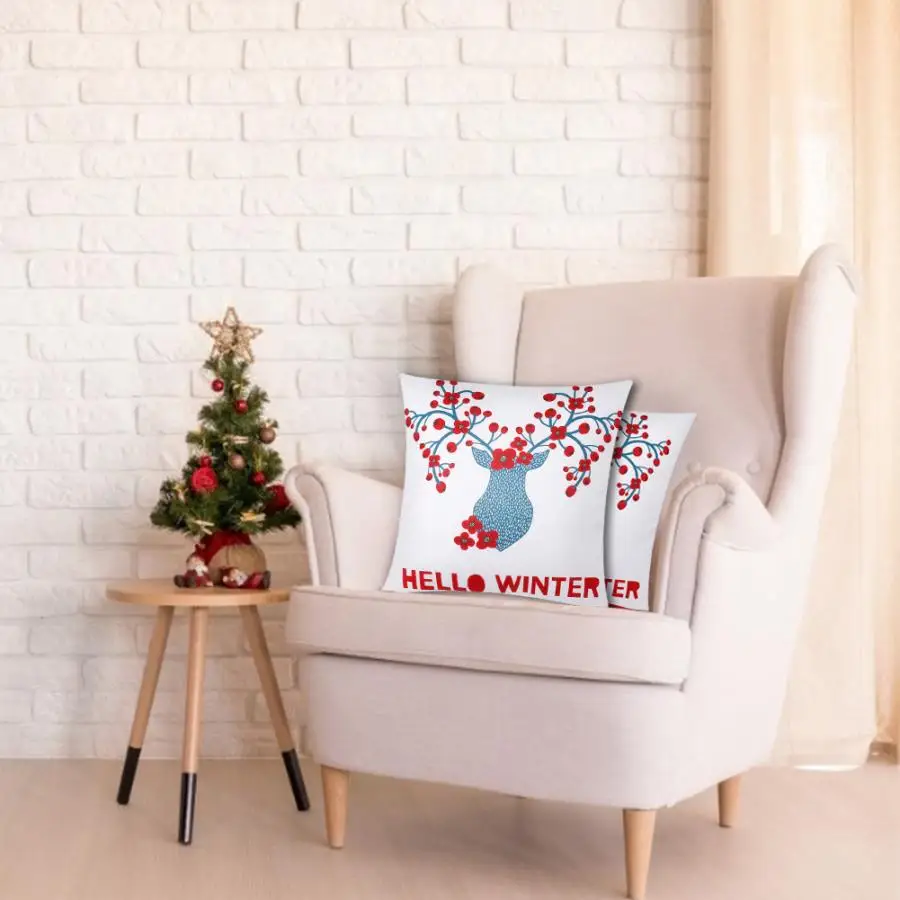 Рождественский стиль наволочка диван кровать чехол для подушки дома украшение