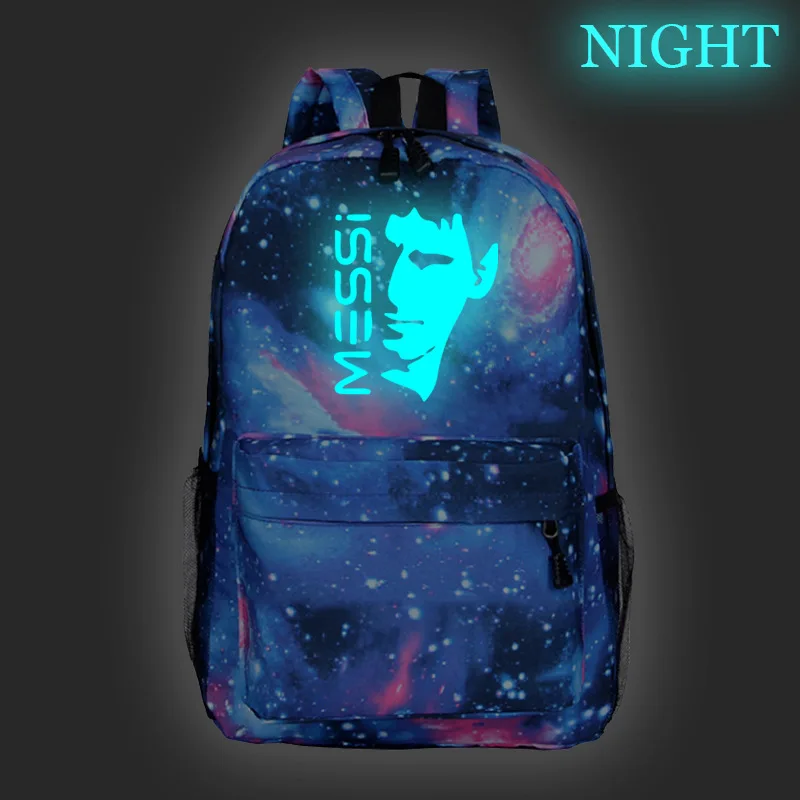 

Sport Star Messi Backpacks Luminous Students School Bag Boys Girls Bookbag Men's Fashion Laptop Mochilas Teens Travel Rucksacks
