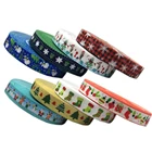 10 ярдов, 16 мм, рождественский подарок, снеговик, олень, печатная Складная эластичная лента, DIY упаковка, аксессуары, оптовая продажа