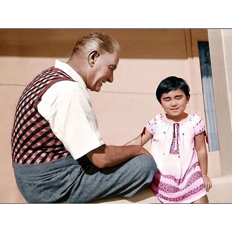 

Mustafa Kemal Ataturk Adopted Daughter Canvas Print 50x70 cm