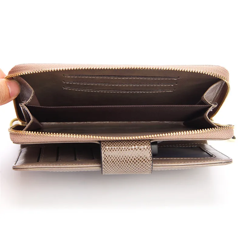 

Luxury Ladies Purse Genuine Cow Leather Designer Female Housekeeper Purses & Wallet Phone Clutch for Card Holder