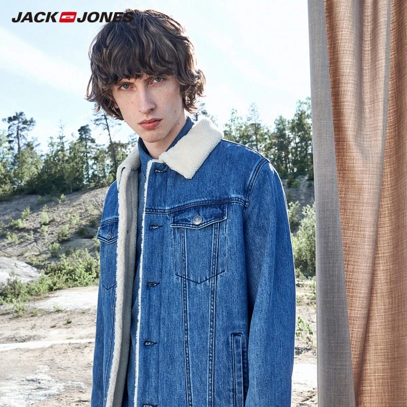 JackJones мужская хлопковая куртка с отворотами из берберского флиса уличная одежда |