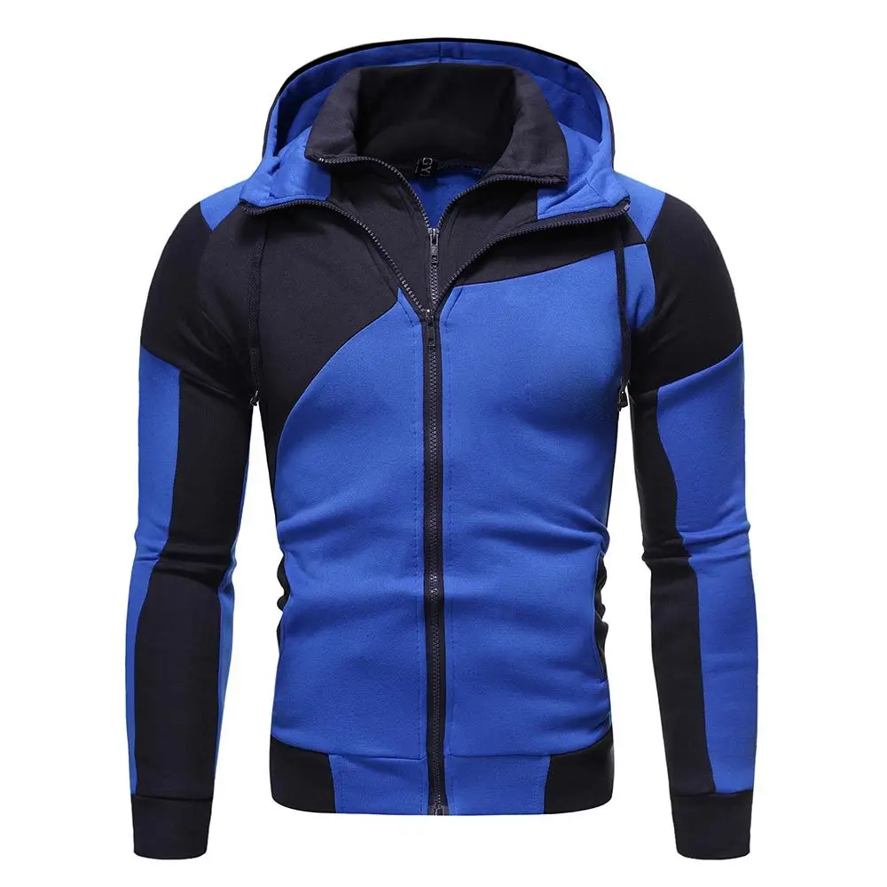 

Men's Brand Hoodies Sweatshirts Autumn Patchwork Hoody Fleece Tracksuit Winter Warmer Zipper Hooded Running Sports Coats M-3XL