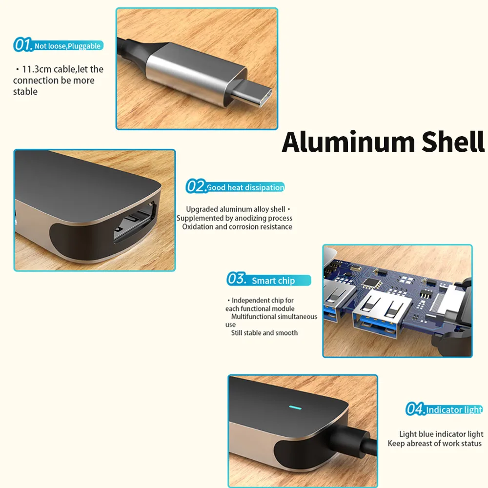 tebe 4 в 1 usb c hub type c to 4k hdmi usb3 0 pd type c док станция для macbook