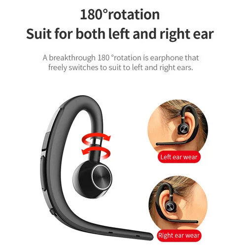 D15 Bluetooth V5 гарнитура с микрофоном беспроводные наушники один наушник 180 трещин для