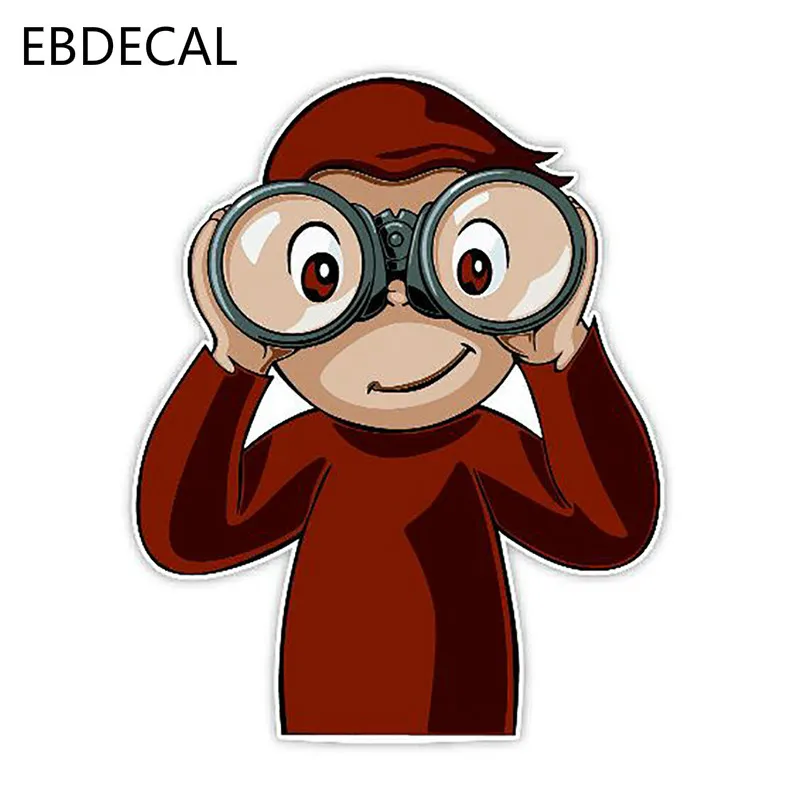 EBdecal автомобиля Стикеры персонажем из мультфильма Любопытный Джордж наклейка
