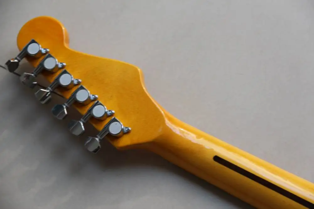 Бесплатная доставка новая леворукая STR электрическая гитара в серебре