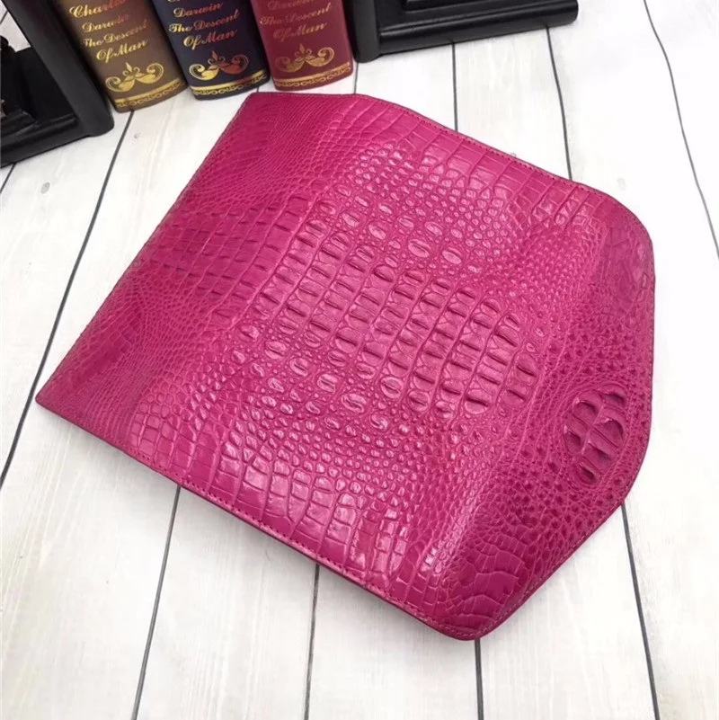 Необычная натуральная крокодиловая кожа Дамский большой кошелек для карт