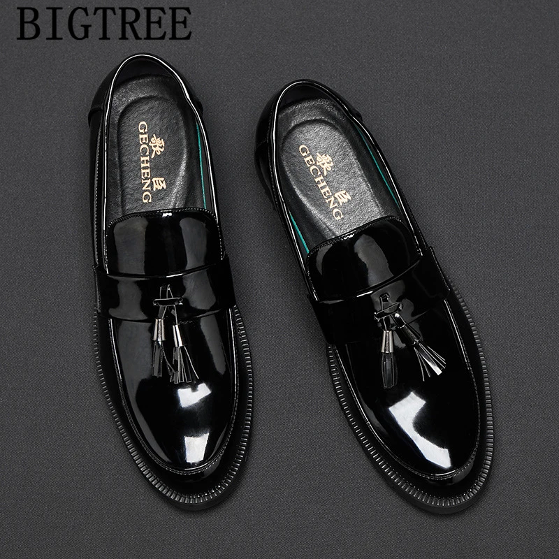 Лоферы Мужские модельные туфли парикмахер кисточкой свадебные мужские
