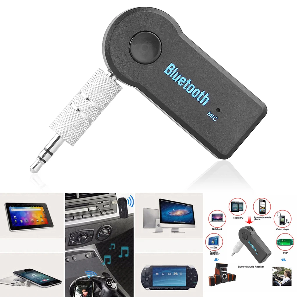 Беспроводной Bluetooth Автомобильный приемник 4,1 адаптер 3,5 мм разъем аудио передатчик Громкая связь телефонный звонок AUX музыкальный приемник для домашнего ТВ MP3