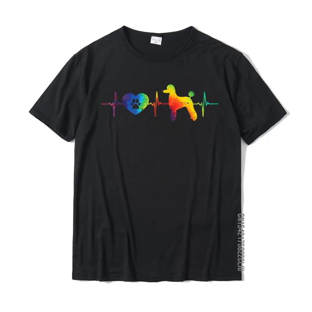Heartbeat Paw Poodle Tie Dye Hippie Pet Dog Lover Owner Gift T-Shirt T Shirt Fashionable Unique Cotton Men T Shirts Design