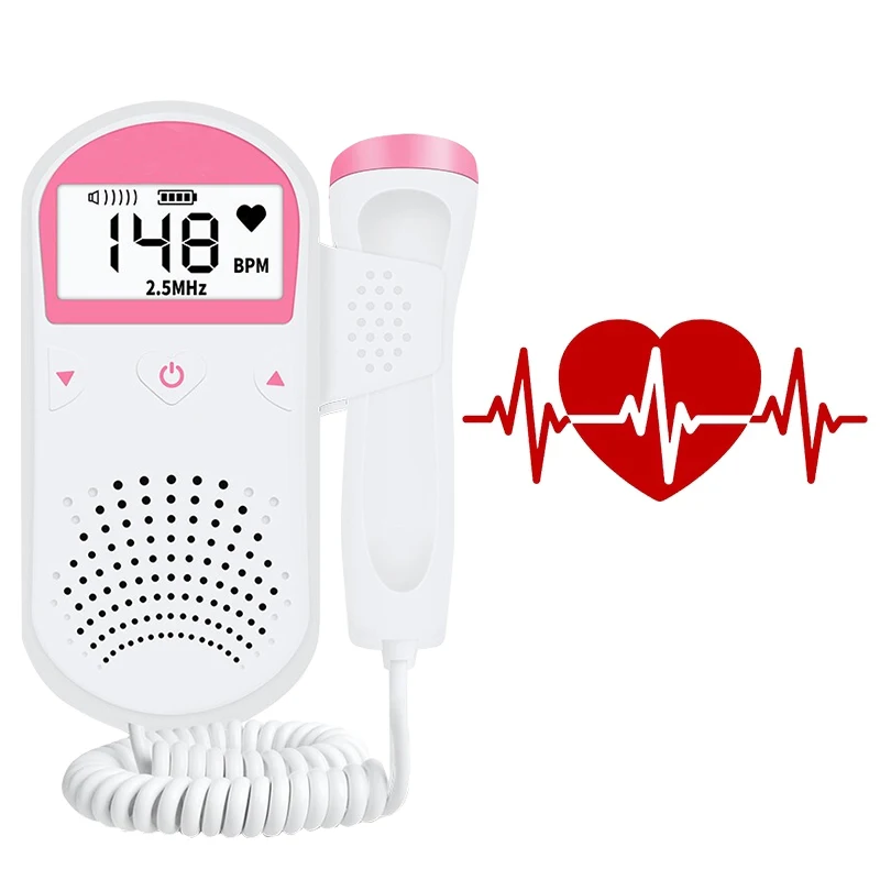 

Doppler Fetal Heart Rate Monitor Home Pregnancy Baby Fetal Sound Heart Rate Detector LCD Display No Radiation Pregnant Monitor