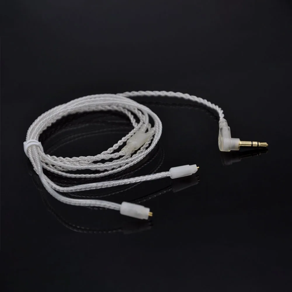 Плотным верхним ворсом KZ ZS3 ZS4 ZS5 ZS6 кабель 2pin 0,75 мм обновлен с серебряным покрытием кабель наушников обновления кабель для наушников Наушники KZ ZS4 ZSA ED16