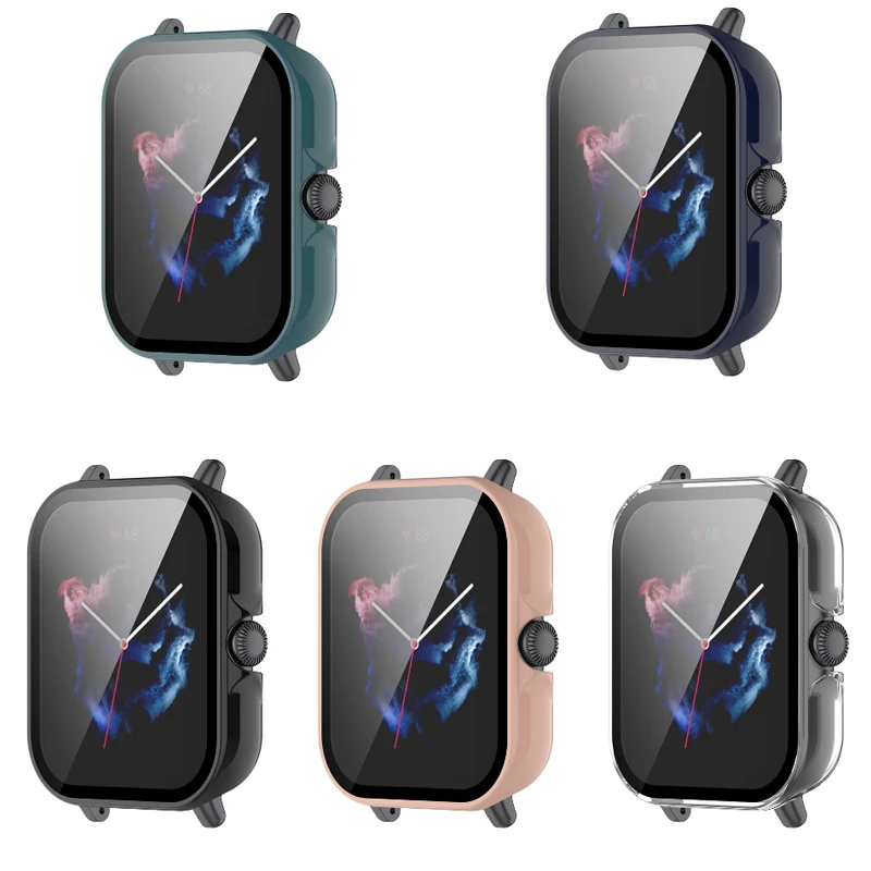 Жесткий стеклянный чехол для Amazfit GTR3/GTR2/GTR 3/2 GTS3/GTS 2e/GTS2 Mini/Bip U/Pro GTR2e GTS2e | Электроника