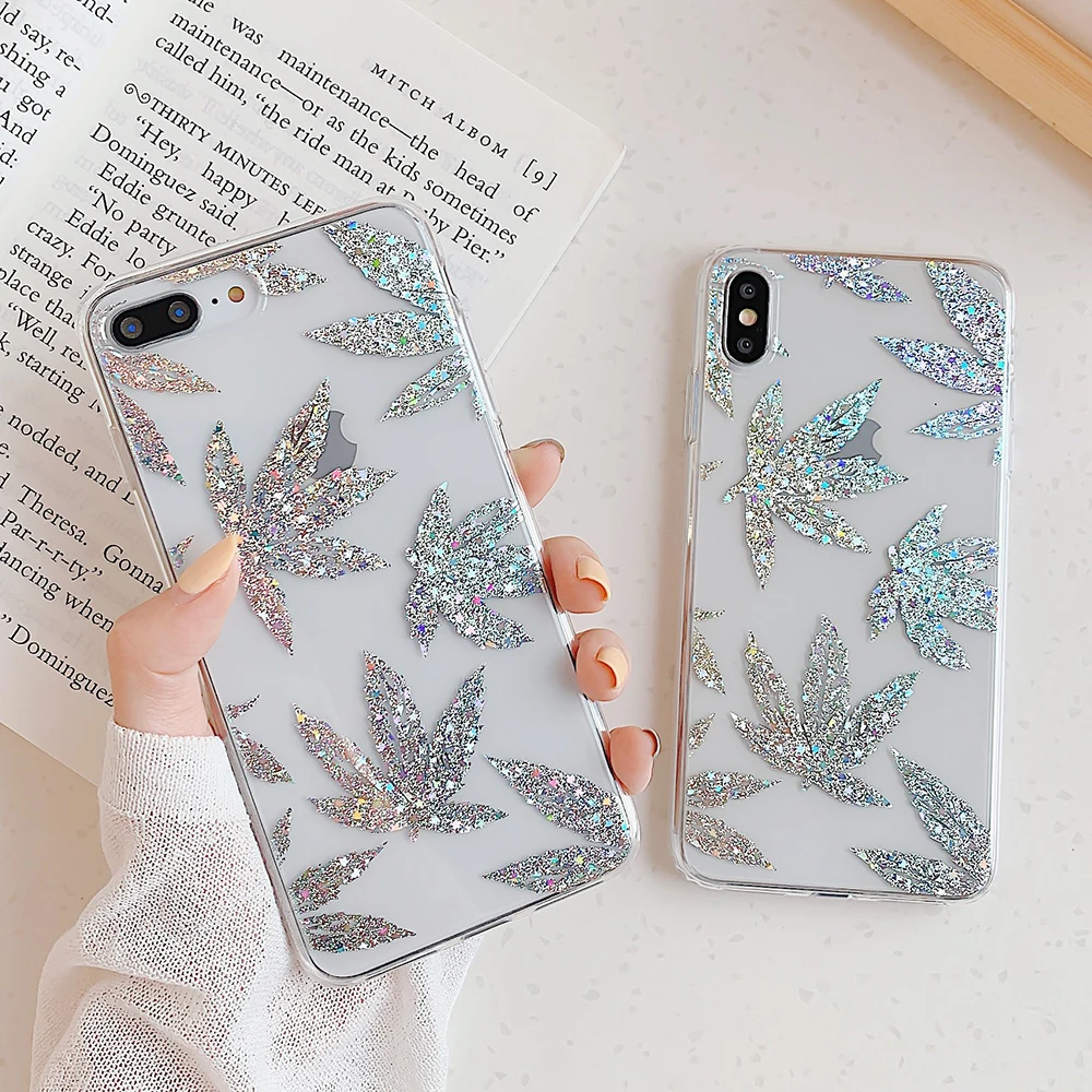 LOVECOM листья и ананас Прозрачный чехол для телефона для iPhone 11 Pro Max XR XS Max 7 8 Plus X Прозрачная мягкая Гальваническая задняя крышка