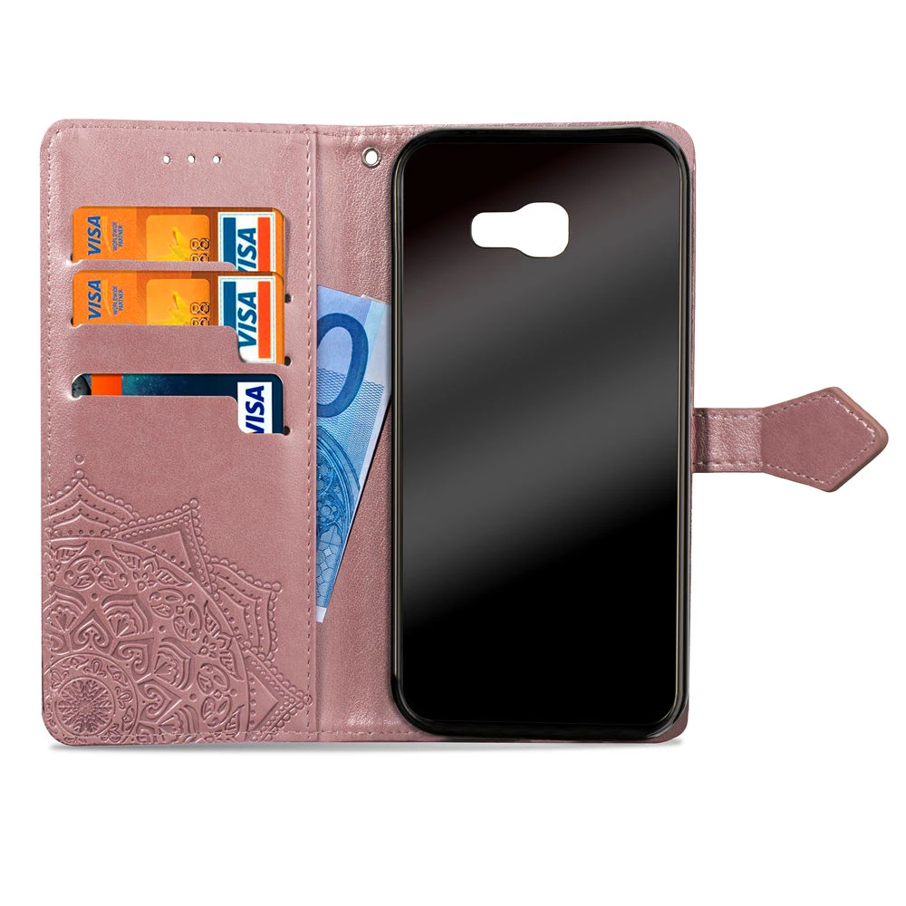 Рельефный чехол с цветами для samsung Galaxy A5 A3, откидной кожаный чехол-бумажник для samsung A 5 SM-A520F A520F/DS чехол