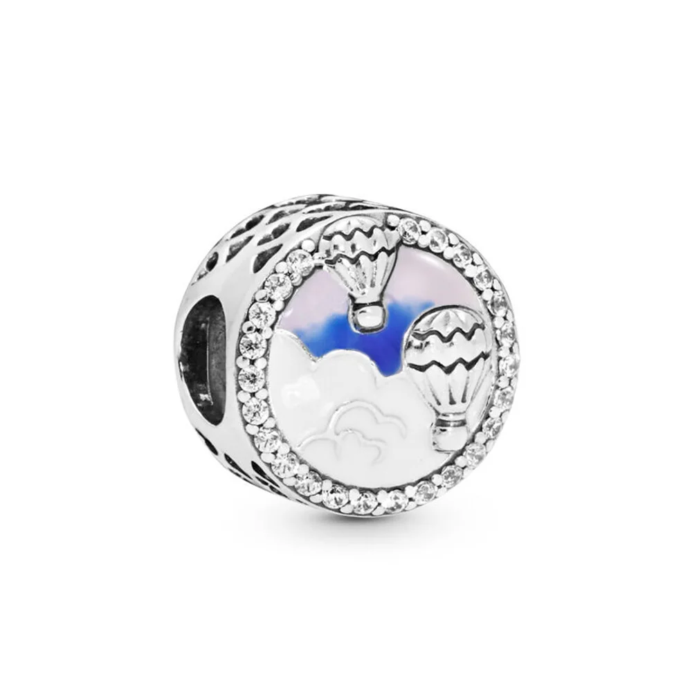 Аутентичные 925 стерлингового серебра бисера на воздушном шаре туда и обратно