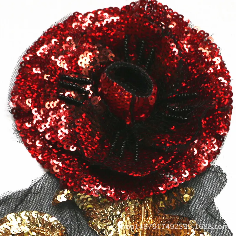

Cloth patch fashion clothing accessories accessories versatile sequins beads rosette embroidery DIY decoration