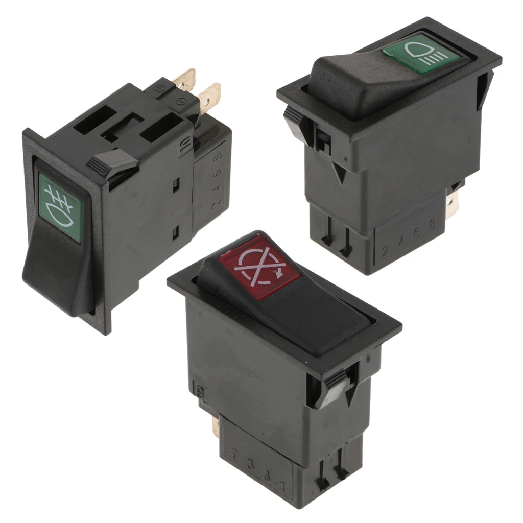 

3 Packs Car Engineering Train Headlight Rock Switch Button On Off Control