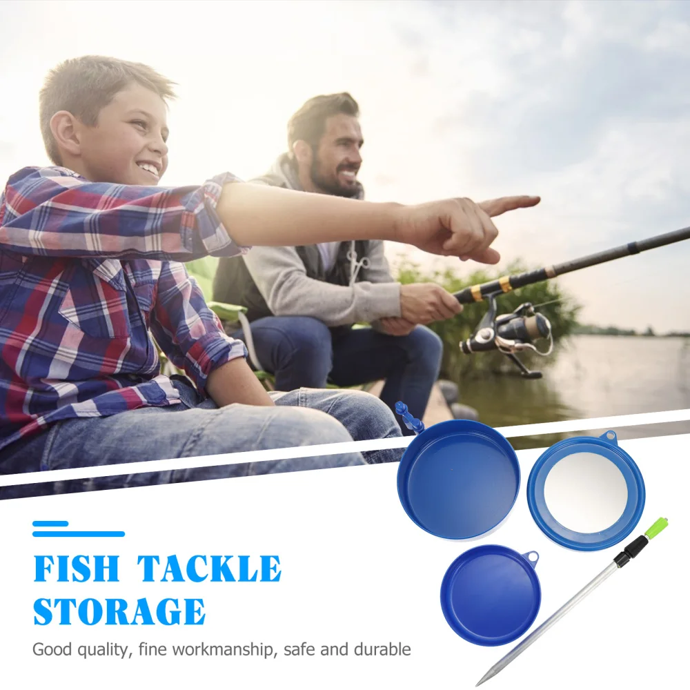 

Mini Fishing Tackle Box Fish Lures Baits Storage Holder Round Case