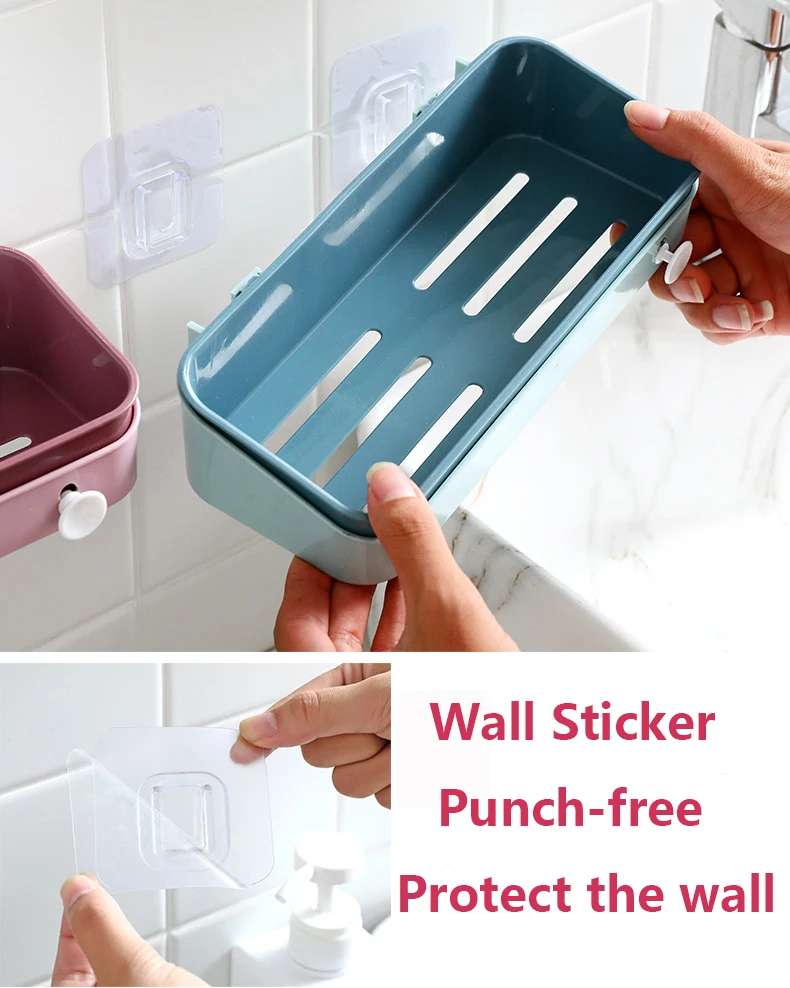 Двухуровневая полка для ванной комнаты настенный угловой стеллаж хранения душа