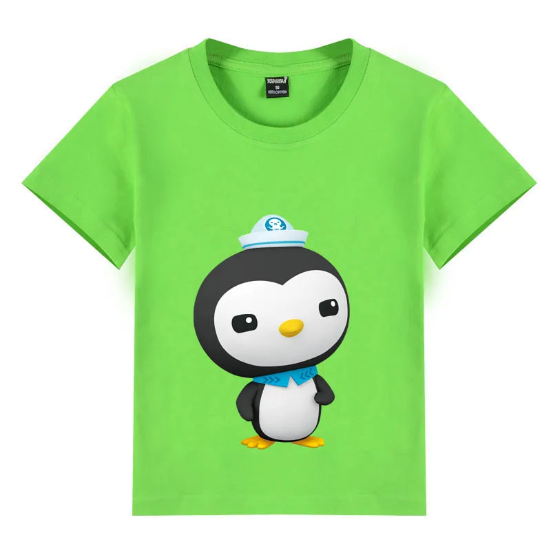 2020 красочная детская футболка из 100% хлопка с мультяшным принтом песо для