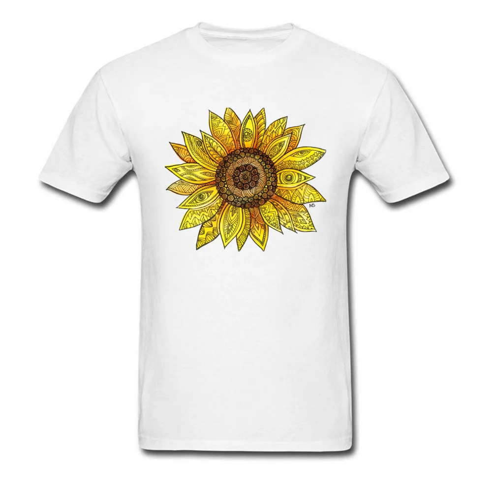 

Yellow Sunflower Print Men's T-Shirt