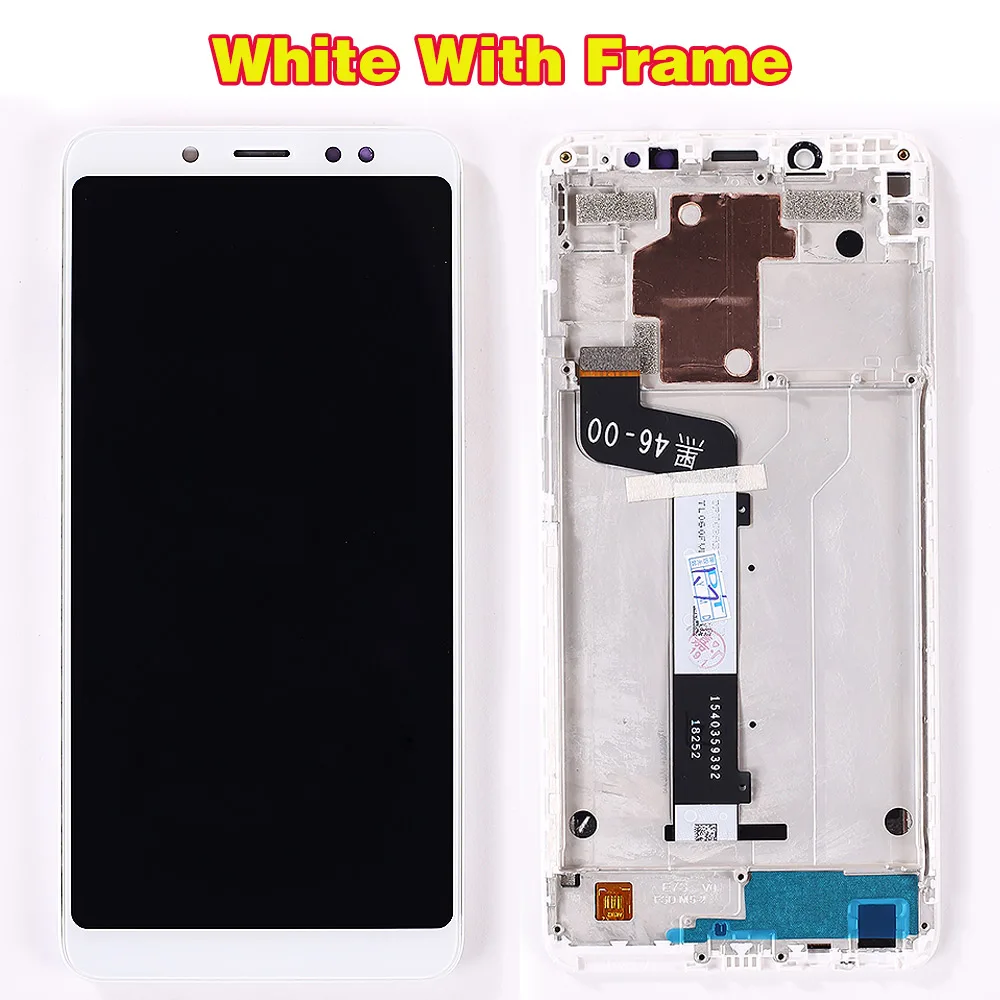White with Frame Vancca 5,99 дюймов ЖК-экран для Xiaomi Redmi note 5/Note 5 pro черный дигитайзер в сборе дисплей рамка с 10 точечным сенсорным экраном - Цвет: White with Frame
