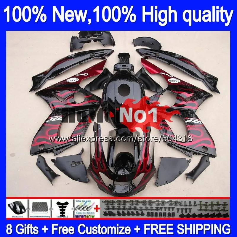 

YZF 600R For YAMAHA Thundercat YZF-600R 39MC.42 YZF600R 2002 2003 2004 2005 2006 2007 96 02 03 04 05 06 07 Red flames Fairing
