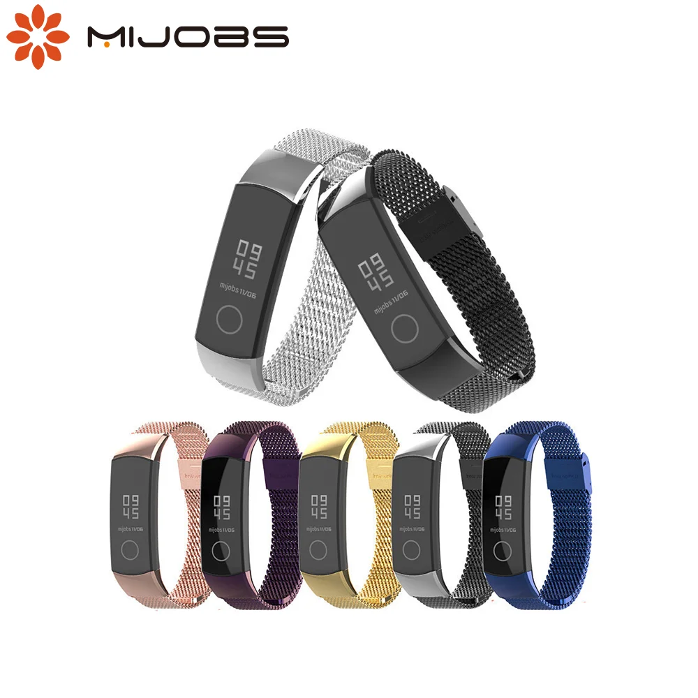 Металлический ремешок Mijobs Milanese для Huawei Honor Band 4 смарт аксессуары браслет из