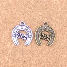 Подвески в форме подковы good luck, 17x14 мм, искусственные, винтажные, DIY для браслета, ожерелья, 20 шт.