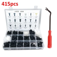 415pcs 18 sizes auto fastener clip kit mixed car clips body push retainer pin rivet bumper door panel retainer for toyota chevy