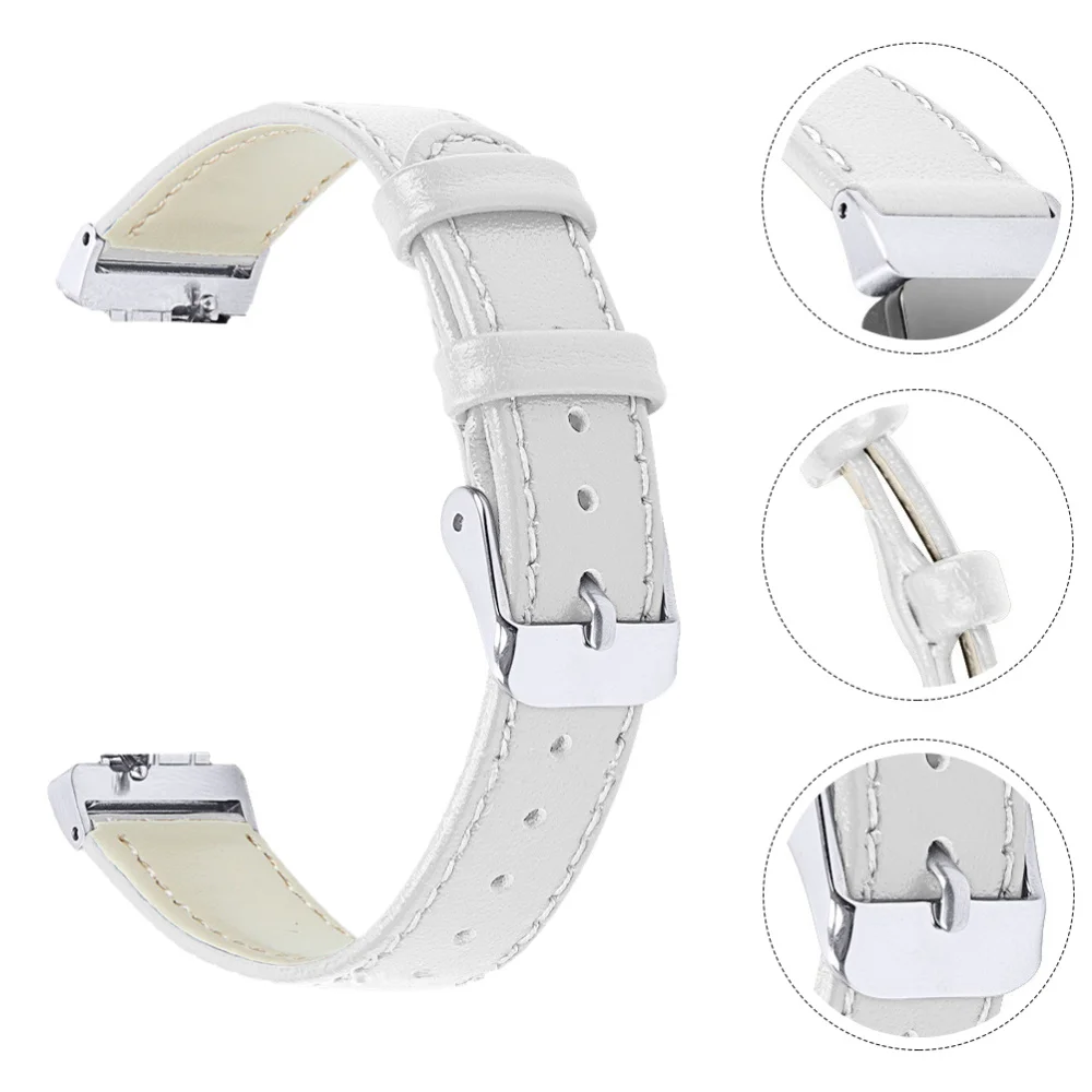 

Universal Leather Watch Strap Causal Smartwatch Band Compatible for Fitbit