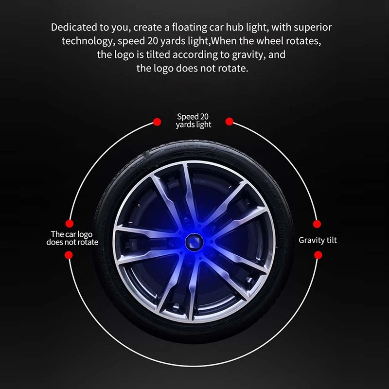 Car Hub Light Lamp 4PCS Floating Illumination Wheel Center Cap LED Cover Lighting Flash Auto For Benz for Mercedes | Автомобили и