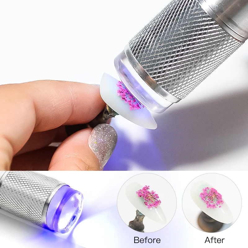 

Portable Mini Nail UV Silicone Pressing Lamp Handheld Nail Dryer Curing Quick Dry Manicure Art Stamper For Nail Art Gel Polish