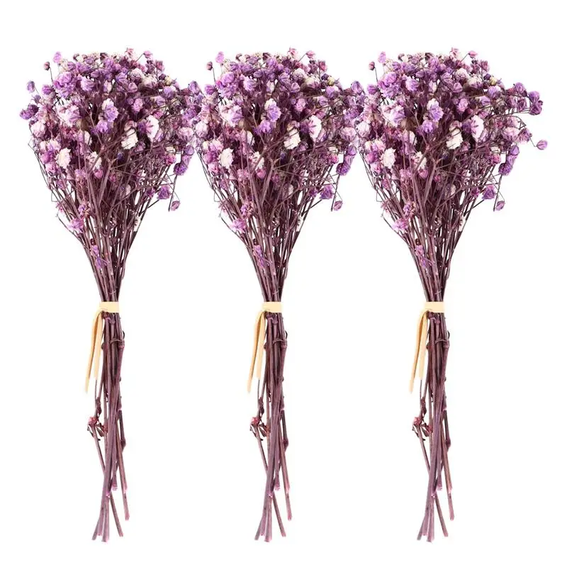 

3 Bunches Babysbreath Branches Artificial Flowers Decoration DIY Bouquet Wedding Party Home Desktop Decorative Fake Flower