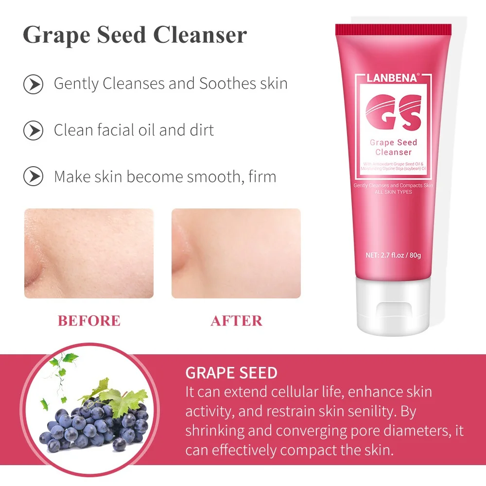 Очищающее средство для лица LANBENA пена мытья Очищающий скраб глубокое очищение