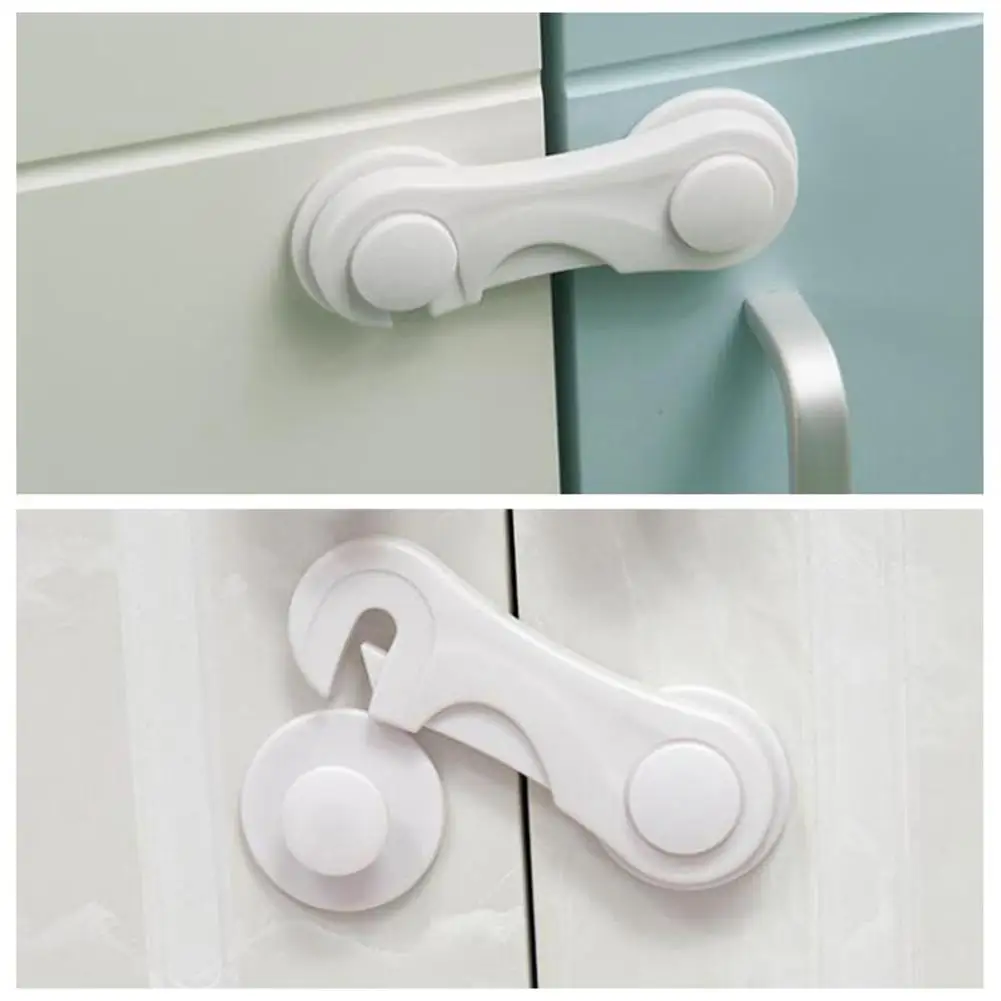 

5pcs Multi-function Baby Cabinet Safety Locks Children Security Protector Plastic Home Drawer Closet Refrigerator Latches