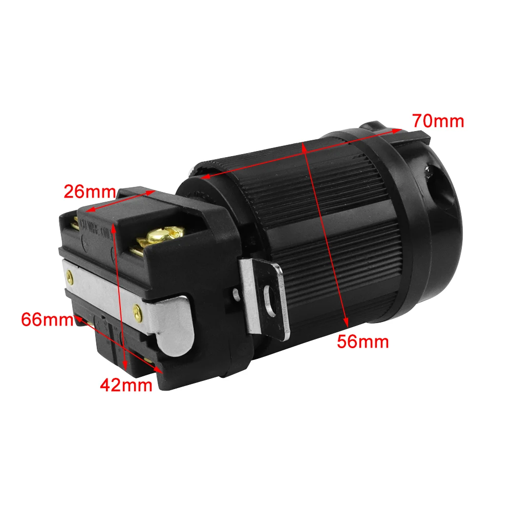 Buy FLYPIG Generator RV AC Plug & Socket L14-30 120V-250V 30A Male Female Wired Lock Connector US Industry Power Receptacle