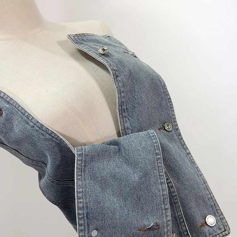 

CHICEVER Sexy Irregular Women's Vests Strapless Sleeveless High Waist With Sashes Silm Vest For Female 2020 Fashion Clothing New