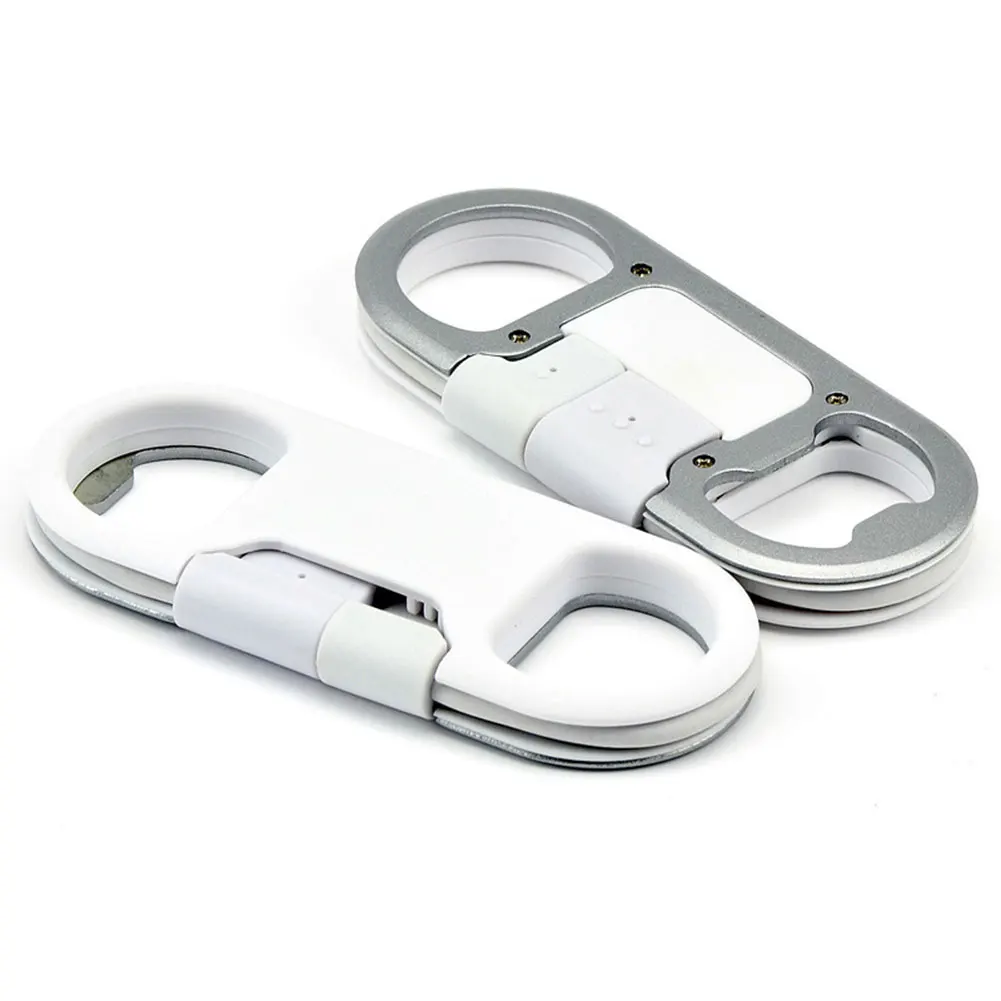 Портативный кабель Micro USB Мини открывалка для бутылок кольцо ключей линия