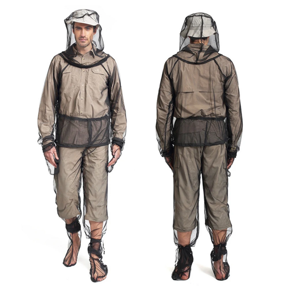 

Mesh Hooded Proof Mosquito Outdoor Fishing Suit Insect Proof Adventure Camp Hiking Clothing Set Anti-Mosquito Bite Clothes
