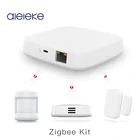 Умный шлюз Tuya Zigbee, хаб для автоматизации дома, охранная сигнализация, датчик температуры и влажности для дверей и окон, с пассивным ИК датчиком температуры и влажности