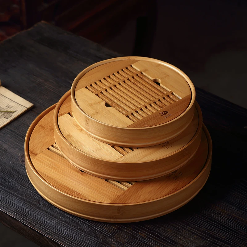 

Table Bamboo Tea Trays Chinese Handmade Afternoon Decorative Wood Tea Trays Ceremony Vintage Plateau Bois Home Products BS50CP