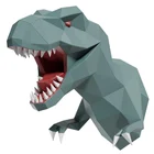 Художественное ремесло, игрушки сделай сам, 3D бумажная модель динозавра, статуя, скульптура, тираннозавр, бумажное ремесло, украшение для стен, гостиной, домашний декор