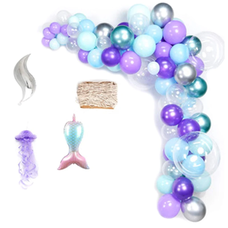 

Русалка шар Набор Для арки одеяло «хвост русалки» воздушный шар с рисунком «маленькая русалочка» вечерние украшения Поставки Одежда для св...